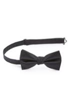 Men's Topman Solid Twill Bow Tie, Size - Black