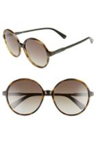 Women's Longchamp 49mm Gradient Round Sunglasses - Havana/ Green