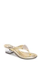 Women's Love And Liberty 'love' Jeweled Flip Flop Sandal M - Metallic