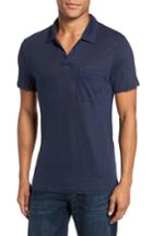 Men's Vilebrequin Linen Slub Jersey Linen Polo, Size - Blue