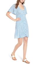 Women's One Clothing Floral Button Front Dress - Blue