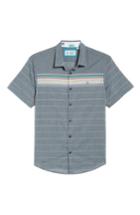 Men's Original Penguin Engineered Stripe Woven Shirt - Blue