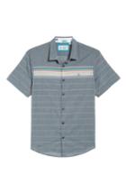 Men's Original Penguin Engineered Stripe Woven Shirt - Blue