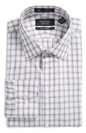 Men's Nordstrom Men's Shop Smartcare(tm) Extra Trim Fit Plaid Dress Shirt