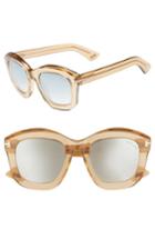 Women's Tom Ford Julia 50mm Gradient Square Sunglasses - Champagne Acetate/ Rose Gold