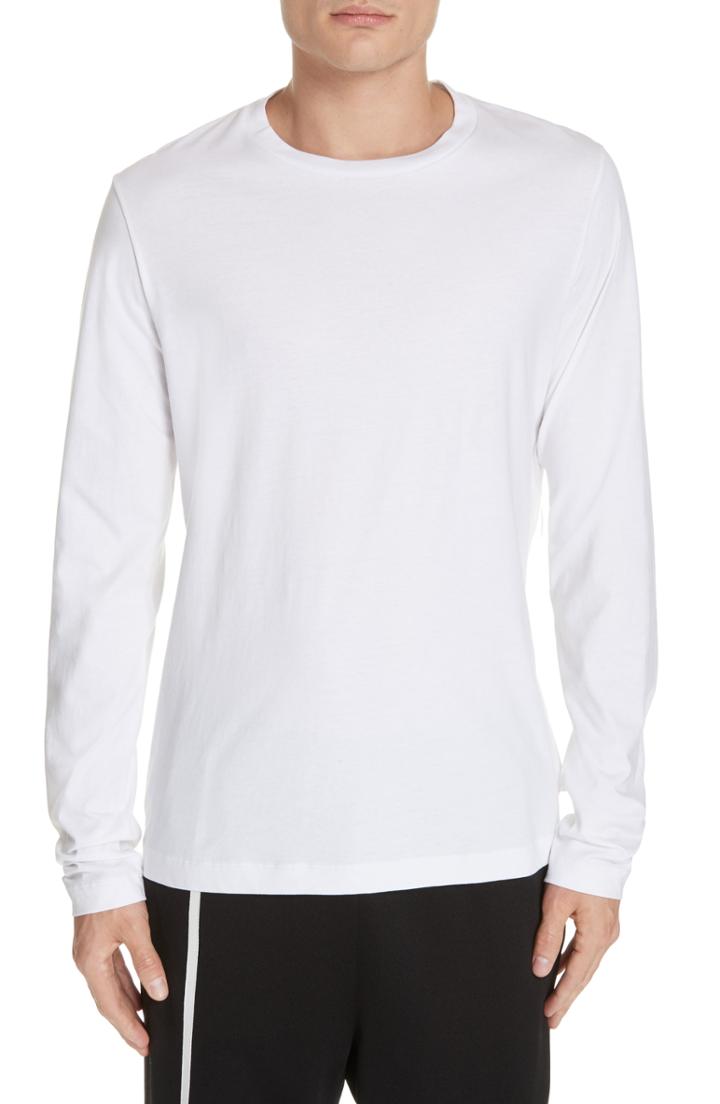Men's Helmut Lang Overlay Long Sleeve T-shirt - White