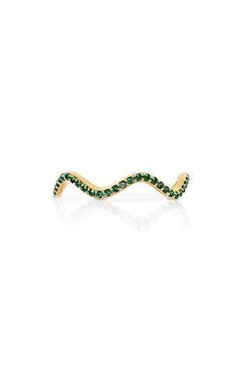 Women's Sabine Getty Baby Memphis Tsavorite Wave Band Ring