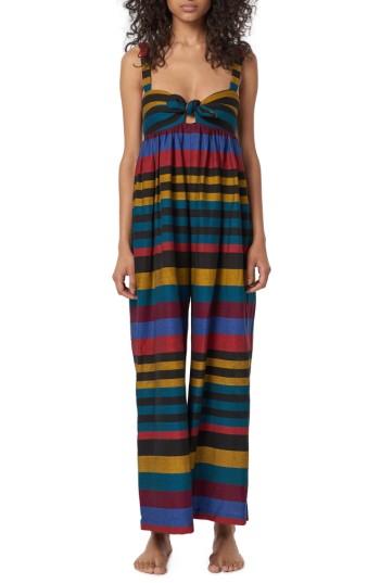 Women's Mara Hoffman Isla Staccato Stripe Cover-up Jumpsuit - Purple