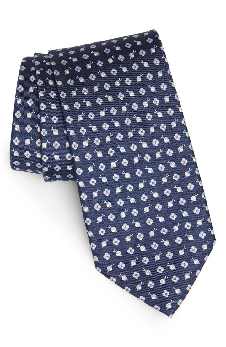 Men's Salvatore Ferragamo Giuly Print Silk Tie