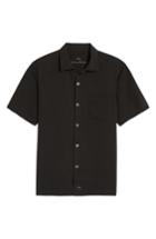 Men's Tommy Bahama Oasis Jacquard Silk Sport Shirt, Size - Black