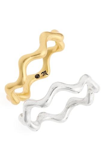 Women's Madewell Set Of 2 Wavy Rings