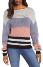 Women's Lucky Brand Bold Stripe Pullover - Blue