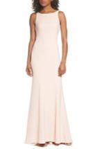 Women's Amsale Joelle Low Back Crepe Gown - Pink