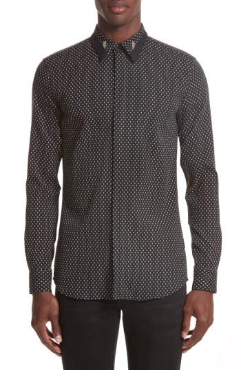 Men's Givenchy Jacquard Collar Stay Shirt