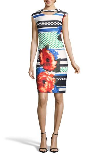 Women's Eci Placement Print Sheath Dress - White