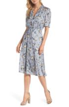 Women's Gal Meets Glam Collection Gemma Floral Print A-line Dress - Blue