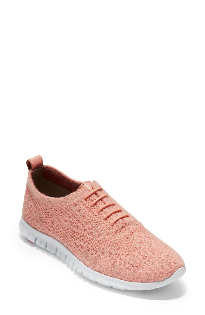 Women's Cole Haan Zerogrand Stitchlite Wool Flat .5 B - Coral