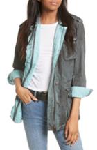 Women's Free People Double Cloth Military Jacket - Grey