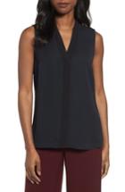 Women's Nic + Zoe Chiffon Tipped Tank - Black