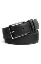 Men's Peter Millar Pebbled Leather Belt - Black