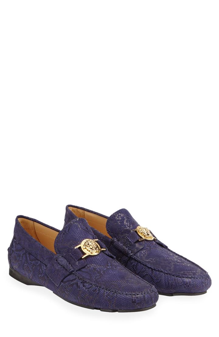 Men's Versace First Line Driving Shoe Us / 40eu - Blue