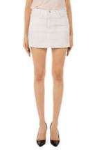Women's J Brand Bonny Mid Rise Cutoff Denim Miniskirt - White