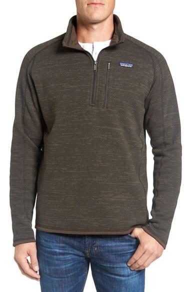 Men's Patagonia 'better Sweater' Quarter Zip Pullover - Brown