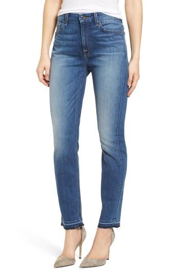 Women's Jen7 Release Hem Ankle Skinny Jeans - Blue