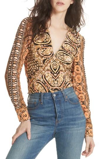 Women's Free People Wild & Free Blouse - Black
