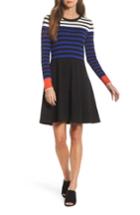 Women's Vince Camuto Stripe Sweater Fit & Flare Dress