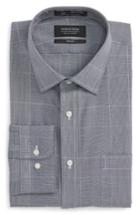 Men's Nordstrom Men's Shop Smartcare(tm) Trim Fit Plaid Dress Shirt .5 - 34/35 - Blue