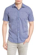 Men's Culturata Geometric Heritage Print Sport Shirt - Blue