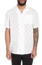 Men's Hudson Regular Fit Print Short Sleeve Sport Shirt - White