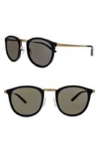 Women's Smoke X Mirrors Shout 49mm Retro Sunglasses - Black/ Brushed Gold
