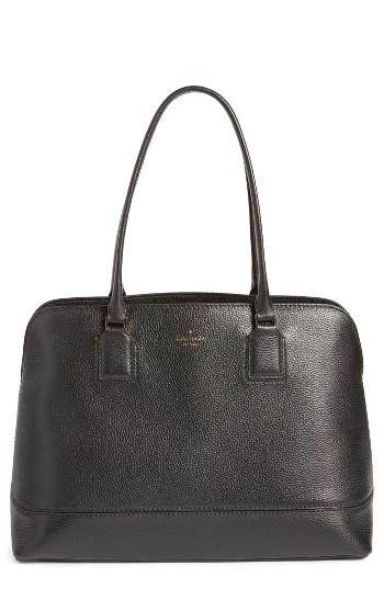 Kate Spade New York Young Lane - Marybeth Leather Tote With Removable Laptop Sleeve - Black