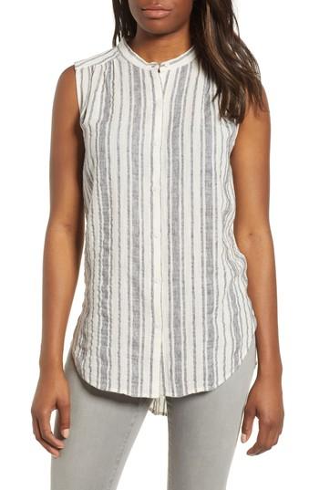 Women's Lucky Brand Striped Tunic Top - Black