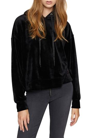 Women's Sanctuary Melrose Brigade Velour Hoodie - Black