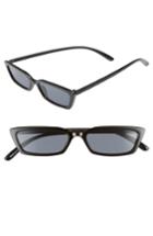 Women's Leith 51mm Thin Long Square Sunglasses - Black