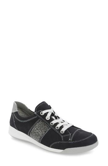 Women's Ara Rickie Sneaker M - Blue