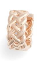 Women's Kismet By Milka Single Braided Gold Hoop Earring
