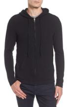 Men's Velvet By Graham & Spencer Modern Trim Zip Hoodie - Black