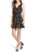 Women's Cupcakes And Cashmere Lina Floral Print Minidress - Black