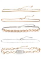 Women's Leith 5-pack Mixed Metal Chokers