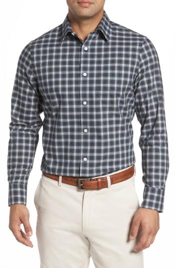 Men's Nordstrom Mens Shop Regular Fit Stretch Sport Shirt - Blue