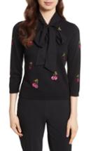 Women's Kate Spade New York Sequin Cherries Sweater - Black