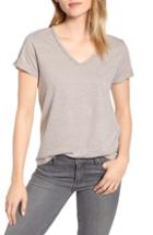 Women's Wit & Wisdom Chain Trim V-neck Tee - Brown