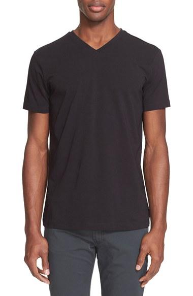 Men's Armani Collezioni V-neck T-shirt - Black