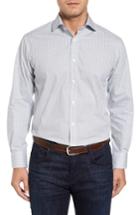 Men's Thomas Dean Regular Fit Geo Print Sport Shirt - Blue