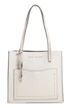 Marc Jacobs The Grind Medium Leather Tote - White