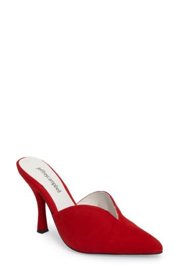 Women's Jeffrey Campbell Jodeci Sweetheart Mule Pump .5 M - Red